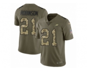 Youth Nike Philadelphia Eagles #21 Patrick Robinson Limited Olive Camo 2017 Salute to Service NFL Jersey