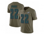 Youth Nike Philadelphia Eagles #22 Sidney Jones Limited Olive 2017 Salute to Service NFL Jersey