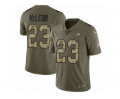 Youth Nike Philadelphia Eagles #23 Rodney McLeod Limited Olive Camo 2017 Salute to Service NFL Jersey