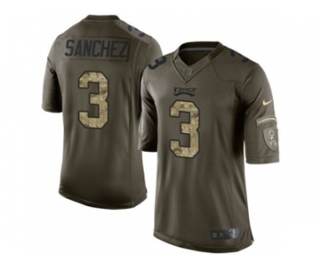 Youth Nike Philadelphia Eagles #3 Mark Sanchez Green Salute to Service Jerseys