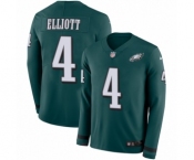 Youth Nike Philadelphia Eagles #4 Jake Elliott Limited Green Therma Long Sleeve NFL Jersey