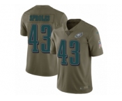 Youth Nike Philadelphia Eagles #43 Darren Sproles Limited Olive 2017 Salute to Service NFL Jersey