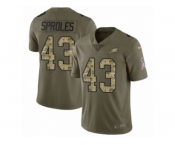 Youth Nike Philadelphia Eagles #43 Darren Sproles Limited Olive Camo 2017 Salute to Service NFL Jersey