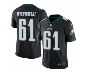 Youth Nike Philadelphia Eagles #61 Stefen Wisniewski Limited Black Rush NFL Jersey