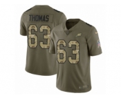 Youth Nike Philadelphia Eagles #63 Dallas Thomas Limited Olive Camo 2017 Salute to Service NFL Jersey