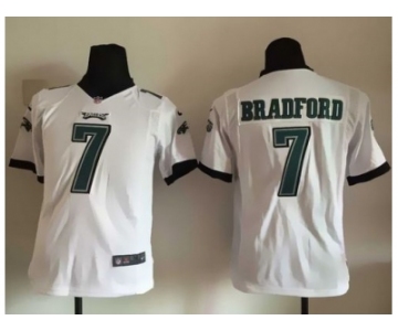 Youth Nike Philadelphia Eagles #7 Sam Bradford white Jerseys