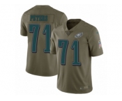 Youth Nike Philadelphia Eagles #71 Jason Peters Limited Olive 2017 Salute to Service NFL Jersey