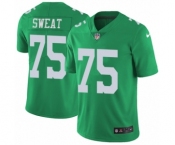 Youth Nike Philadelphia Eagles #75 Josh Sweat Limited Green Rush Vapor Untouchable NFL Jersey