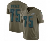 Youth Nike Philadelphia Eagles #75 Josh Sweat Limited Olive 2017 Salute to Service NFL Jersey