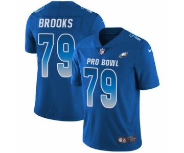 Youth Nike Philadelphia Eagles #79 Brandon Brooks Limited Royal Blue NFC 2019 Pro Bowl NFL Jersey