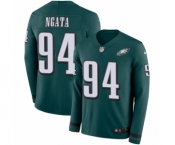 Youth Nike Philadelphia Eagles #94 Haloti Ngata Limited Green Therma Long Sleeve NFL Jersey