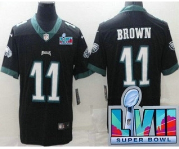 Youth Philadelphia Eagles #11 AJ Brown Limited Black Super Bowl LVII Vapor Jersey