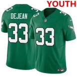 Youth Philadelphia Eagles #33 Cooper DeJean Green 2024 Draft F.U.S.E. Vapor Untouchable Throwback Limited Football Stitched Jersey
