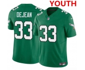 Youth Philadelphia Eagles #33 Cooper DeJean Green 2024 Draft F.U.S.E. Vapor Untouchable Throwback Limited Football Stitched Jersey