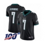 Youth Philadelphia Eagles #7 Ron Jaworski Black Alternate Vapor Untouchable Limited Player 100th Season Football Jersey