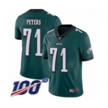 Youth Philadelphia Eagles #71 Jason Peters Midnight Green Team Color Vapor Untouchable Limited Player 100th Season Football Jersey