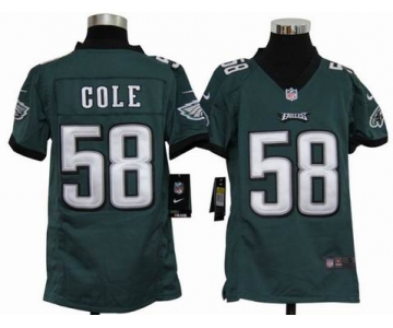 nike youth nfl jerseys philadelphia eagles #58 trent cole green[nike]