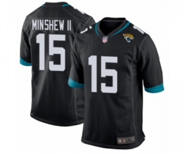 Men's Jacksonville Jaguars #15 Gardner Minshew II Game Black Team Color Football Jersey