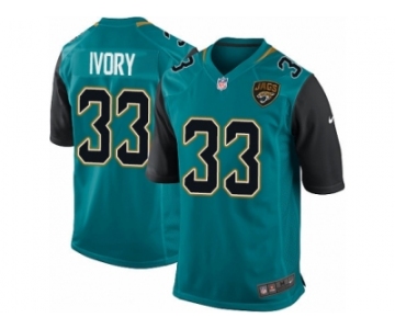 Men's Nike Jacksonville Jaguars #33 Chris Ivory Game Teal Green Team Color NFL Jersey