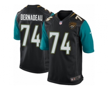 Men's Nike Jacksonville Jaguars #74 Mackenzy Bernadeau Game Black Alternate NFL Jersey