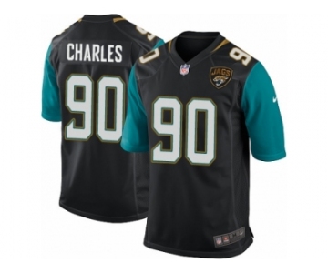 Men's Nike Jacksonville Jaguars #90 Stefan Charles Game Black Alternate NFL Jersey