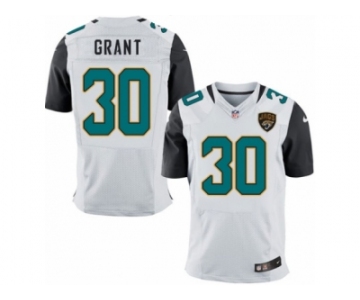 Men Nike Jacksonville Jaguars #30 Corey Grant Elite White NFL Jersey