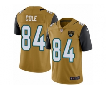 Men Nike Jacksonville Jaguars #84 Keelan Cole Elite Gold Rush Vapor Untouchable NFL Jersey