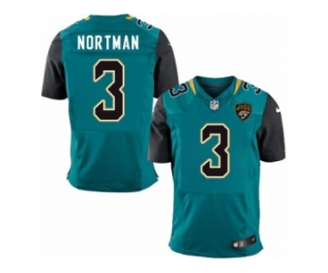 Men's Nike Jacksonville Jaguars #3 Brad Nortman Elite Teal Green Team Color NFL Jersey
