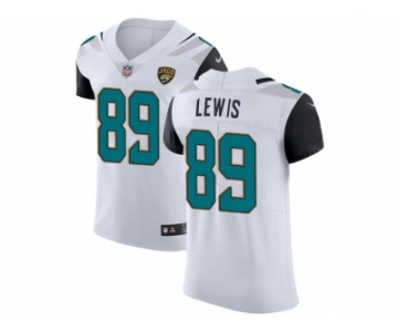 Nike Jacksonville Jaguars #89 Marcedes Lewis White Men Stitched NFL Vapor Untouchable Elite Jersey