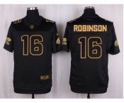 nike nfl jerseys jacksonville jaguars #16 robinson black gold collection[Elite]