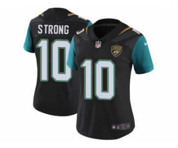 Women Nike Jacksonville Jaguars #10 Jaelen Strong Black Alternate Vapor Untouchable Limited Player NFL Jersey