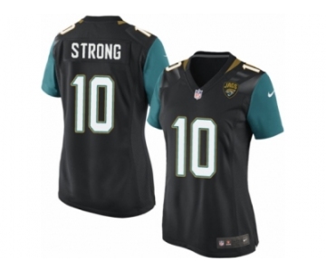 Women Nike Jacksonville Jaguars #10 Jaelen Strong Game Black Alternate NFL Jersey