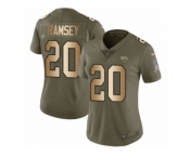 Women Nike Jacksonville Jaguars #20 Jalen Ramsey Limited Olive Gold 2017 Salute to Service NFL Jersey