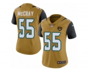 Women Nike Jacksonville Jaguars #55 Lerentee McCray Limited Gold Rush Vapor Untouchable NFL Jersey