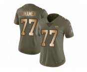Women Nike Jacksonville Jaguars #77 Patrick Omameh Limited Olive Gold 2017 Salute to Service NFL Jersey