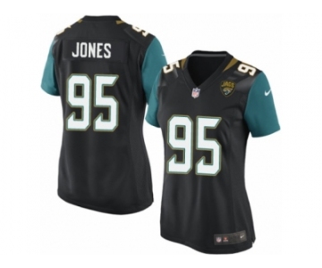 Women Nike Jacksonville Jaguars #95 Abry Jones Game Black Alternate NFL Jersey
