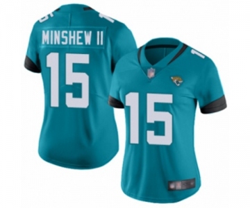 Women's Jacksonville Jaguars #15 Gardner Minshew II Teal Green Alternate Vapor Untouchable Limited Player Football Jersey
