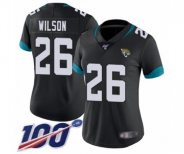 Women's Jacksonville Jaguars #26 Jarrod Wilson Black Team Color Vapor Untouchable Limited Player 100th Season Football Jersey
