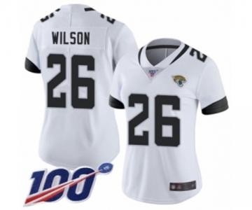 Women's Jacksonville Jaguars #26 Jarrod Wilson White Vapor Untouchable Limited Player 100th Season Football Jersey