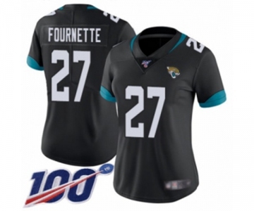 Women's Jacksonville Jaguars #27 Leonard Fournette Black Team Color Vapor Untouchable Limited Player 100th Season Football Jersey