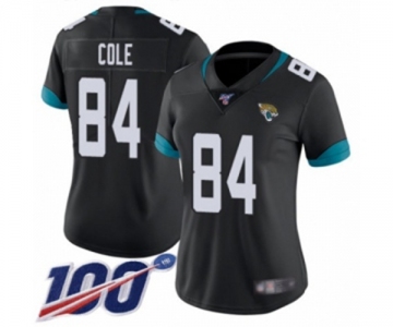 Women's Jacksonville Jaguars #84 Keelan Cole Black Team Color Vapor Untouchable Limited Player 100th Season Football Jersey