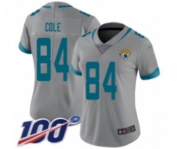 Women's Jacksonville Jaguars #84 Keelan Cole Silver Inverted Legend Limited 100th Season Football Jersey