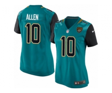 Women's Nike Jacksonville Jaguars #10 Brandon Allen Game Teal Green Team Color NFL Jersey