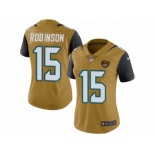 Women's Nike Jacksonville Jaguars #15 Allen Robinson Limited Gold Rush NFL Jersey