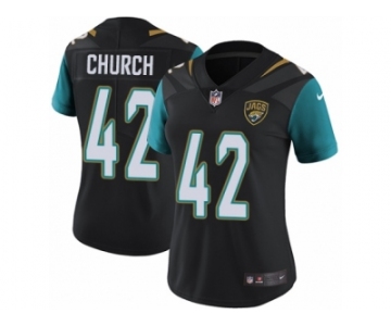 Women's Nike Jacksonville Jaguars #42 Barry Church Vapor Untouchable Limited Black Alternate NFL Jersey