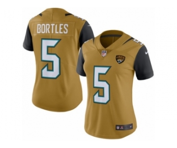 Women's Nike Jacksonville Jaguars #5 Blake Bortles Limited Gold Rush NFL Jersey