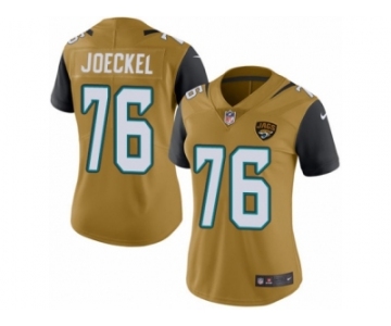 Women's Nike Jacksonville Jaguars #76 Luke Joeckel Limited Gold Rush NFL Jersey