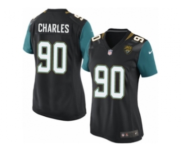 Women's Nike Jacksonville Jaguars #90 Stefan Charles Game Black Alternate NFL Jersey