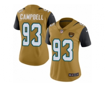 Women's Nike Jacksonville Jaguars #93 Calais Campbell Limited Gold Rush NFL Jersey