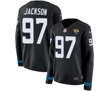 Women's Nike Jacksonville Jaguars #97 Malik Jackson Limited Black Therma Long Sleeve NFL Jersey